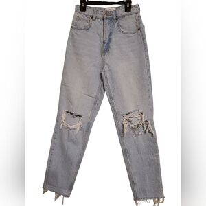 ZARA Distressed Straight Leg Jeans SIZE 2